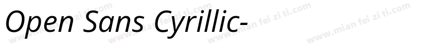 Open Sans Cyrillic字体转换